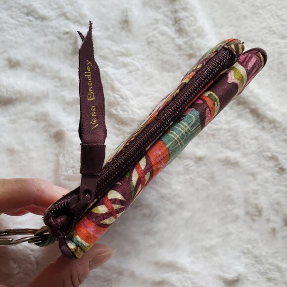 Vera Bradley Zip ID Coin Purse in Heirloom Paisley Pattern - Picture 4 of 6